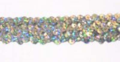 4 soros hologrammos elasztikus flitterbortni, 4 cm széles